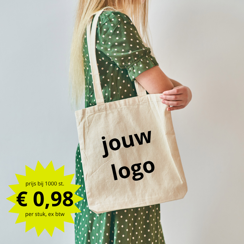 katoenen tas vanaf 0,98 ct bij 1000 stuks 